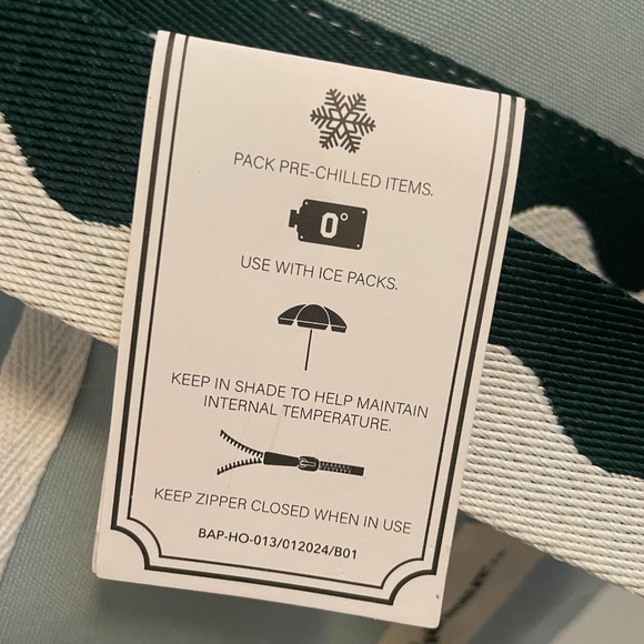 Business & Pleasure The Holiday Cooler Tote Bag in Rivie Green - Picture 5 of 7